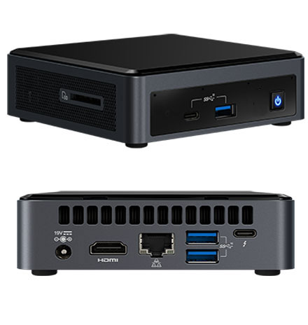 Intel NUC10i3FNKN2 (Intel Core i3-10110U up to 4,10GHz, 1x HDMI, 5x USB 3.1, Thunderbolt, 1x <b>M.2</b>, <b>without audio</b>)